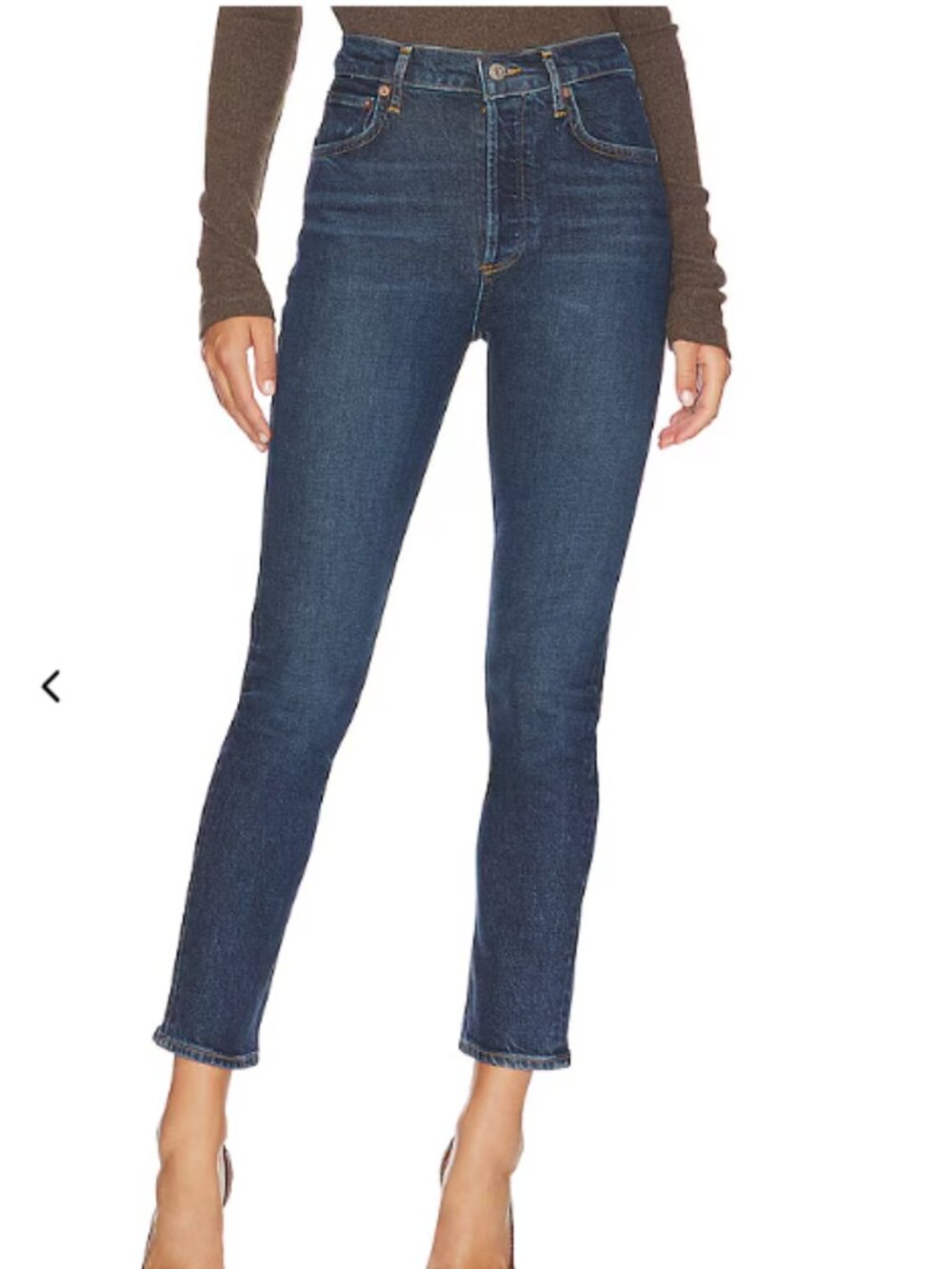 AGOLDE Riley Long High Rise Straightβ Jeans in Divided Size 27